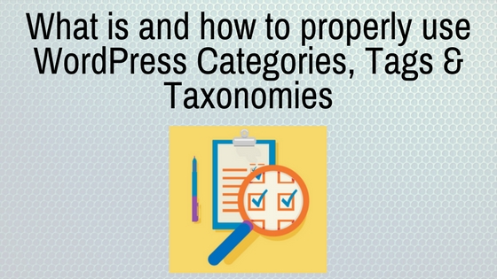 WordPress Categories, Tags And Taxonomies