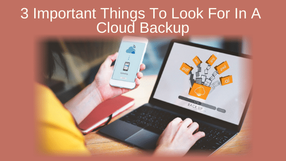 3 Important Things To Look For In A Cloud Backup