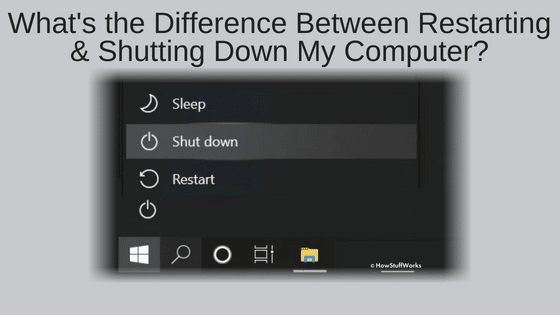 What's the Difference Between Restarting and Shutting Down My Computer?
