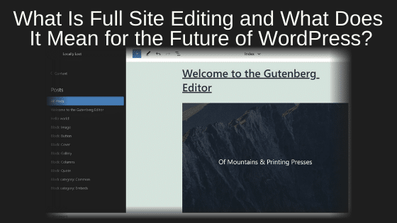What Is Full Site Editing and What Does It Mean for the Future of WordPress?