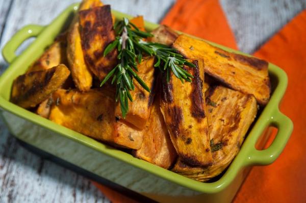 Sweet Potato Wedges with Rosemary