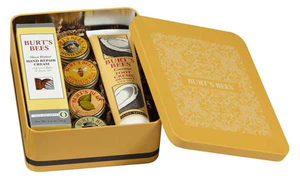 Burt's Bees Classics Gift Set, 6 Products in Giftable Tin – Cuticle Cream, Hand Salve, Lip Balm, Res-Q Ointment, Hand Repair Cream and Foot Cream