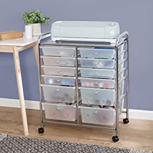 Honey-Can-Do International 12-Drawer Rolling Craft Storage Or Office Cart