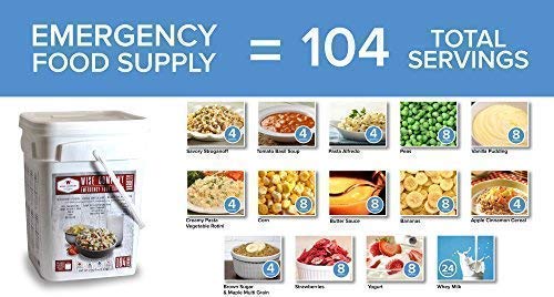 Wise Company Emergency Food Supply, Variety Pack, 25-Year Shelf Life, 104 Servings
