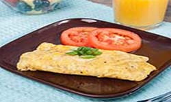French Style Spinach and Cheese Omelet