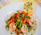 Asparagus with Lemon Garlic Shrimp