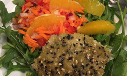 Wasabi-Crusted Cod with Ponzu Sauce