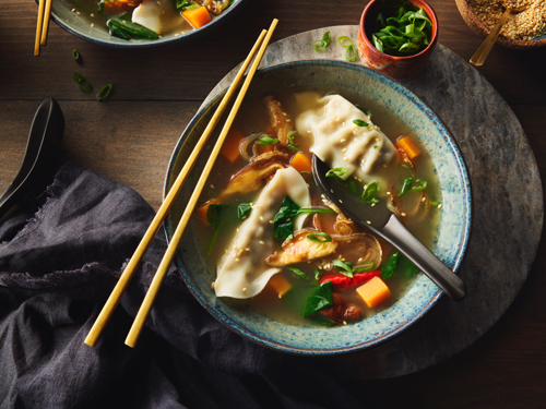  Asian Dumpling and Squash Soup