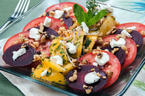 Beet Salad with Peaches and Walnuts