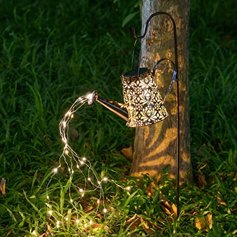 Solar Lights Outdoor Watering Can Decoration 