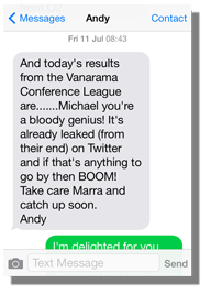 Andy's text