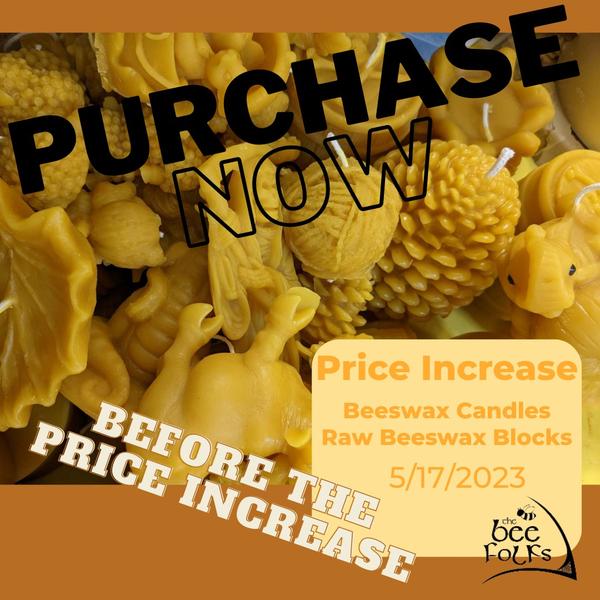 Beeswax Candle Price Increase