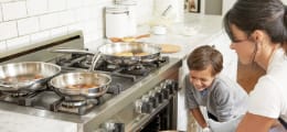 Couple making dinner