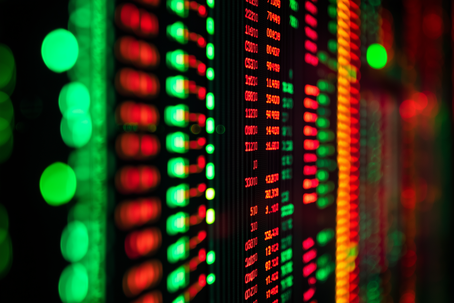 Live market and income data on screen