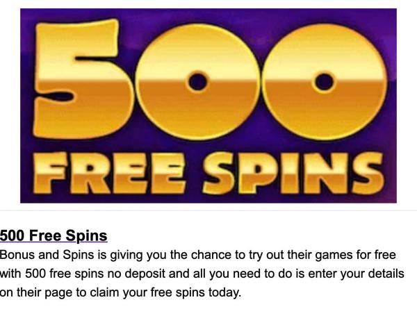 500 Free Spins