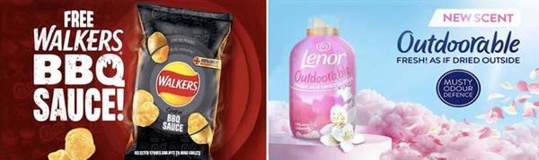 Free Walkers Crisps (6 Pack) and Free Lenor Fabric Softener