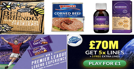 Free Benenox Overnight Recharge, Princes Corned Beef, Wildflower Seeds & More