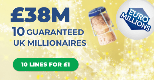 £38M Euromillions Jackpot - 10 Lines for £1
