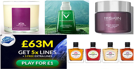 Free Vichy Daily Moisturiser, Lemongrass & Rosemary Candle, Luxury Skin Repair Cream & More