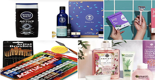 Free Nivea Shower Gel, Acrylic Paint Set, Joy Razor & More