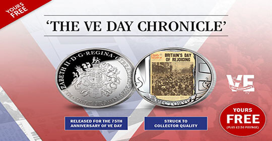 Free VE Day 75th Anniversary Coin