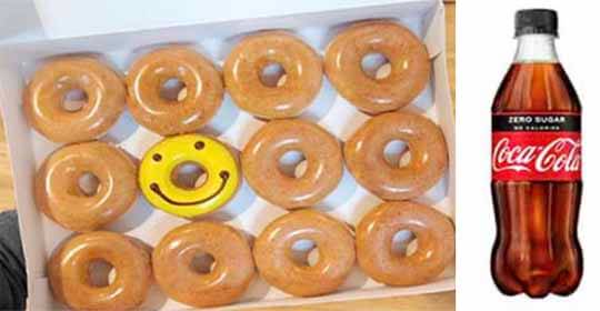 Free Krispy Kreme Doughnut and Free Coca-Cola Bottle