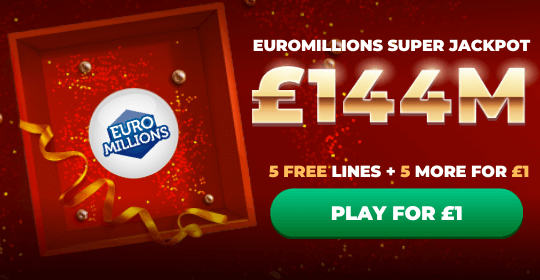 £144M Euromillions Super Jackpot - 10 Lines for £1
