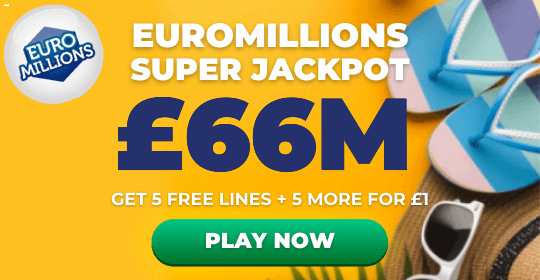 £66M Euromillions Jackpot - 10 Lines for £1