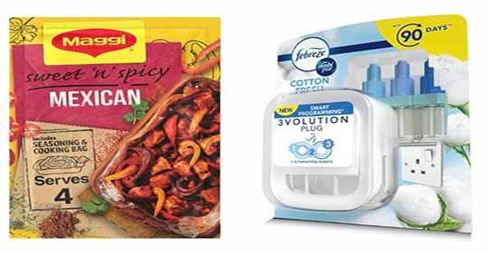 Free Maggi Chicken Recipe Mixes and Free Febreze Plug-In Air Freshener