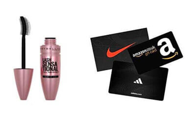 Free Maybelline Mascara and Free Adidas, Amazon & Nike Gift Cards