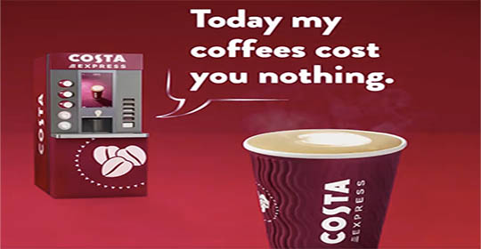 Free Costa Coffee (Any Drink)