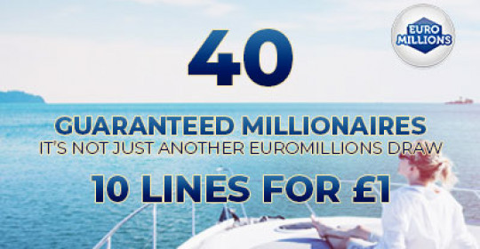£34M Euromillions Jackpot - 10 Tickets for £1