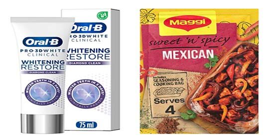 Free Oral-B Pro Toothpaste and Free Maggi Cooking Spices Pack