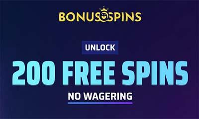 200 Free Spins - No Wagering