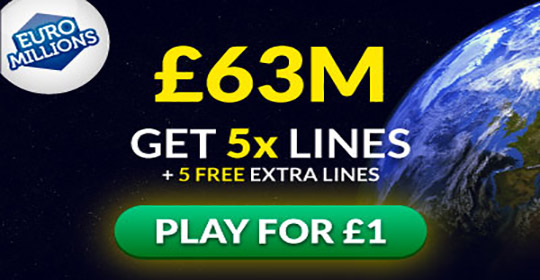 £63M Euromillions Jackpot - 10 Tickets for £1