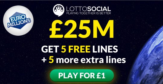 £25M Euromillions Jackpot - 10 Lines for £1