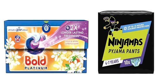 Free Lenor Fabric Softener, Bold Laundry Pods & More and Free Pampers Pyjama Pants