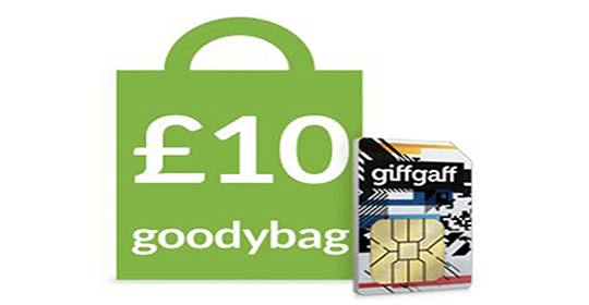 Free GiffGaff SIM Cards & Goodie Bag