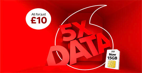 Free Vodafone SIM Cards + 15GB Data