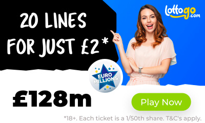  £128M Euromillions Jackpot - 20 Lines for £2