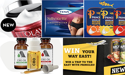 Free Olay Regenerist Face Cream, TENA Silhouette Noir, Princes Mackerel Cans & More