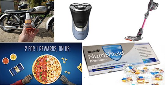 Free Shark Vacuum Cleaner, Bike Cleaner Bottle, 2 For 1 Meals and Cinema Tickets & More