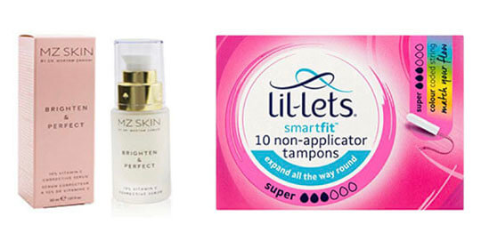 Free MZ Skin Facial Oil and Free Lil-Lets Tampon Pack