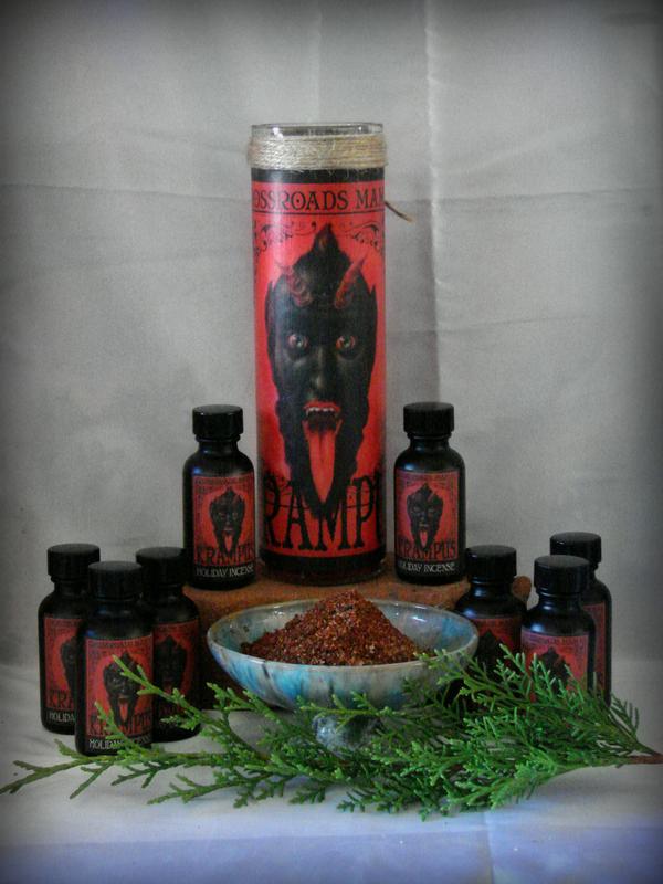 Krampus candles, incense and oil