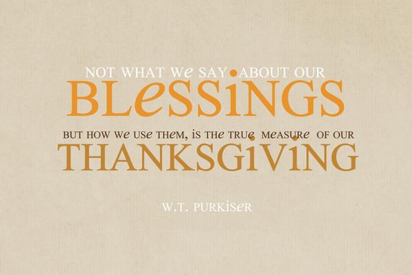 Count your blessings this thanksgiving