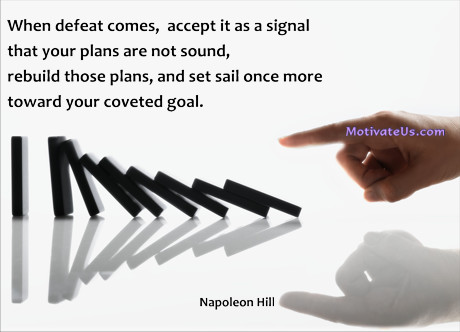 make new plans - napoleon hill quote