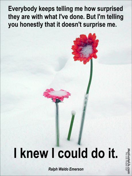 I knew I could do it 