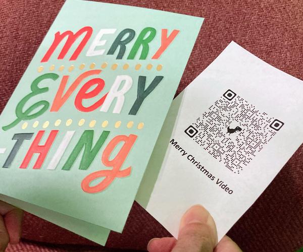 How to add video to a printed gift card using QR codes.