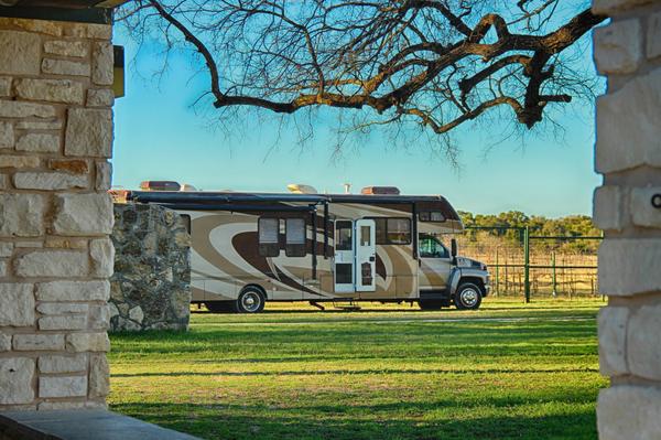 Halfway point. Parked at a friend's ranch in Texas