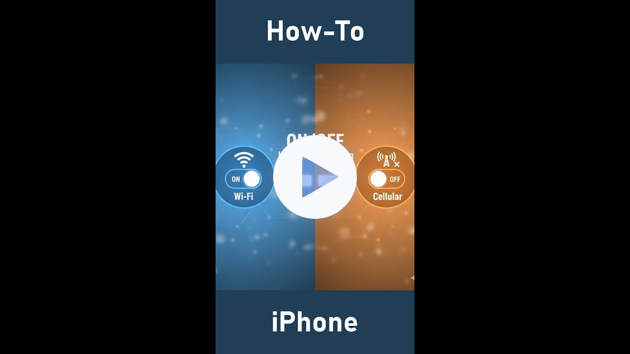 iPhone: How to Turn on/off Cell or WiFi?